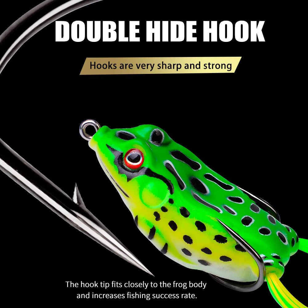 Frog Lure Soft Tube Bait Plastic Fishing Lure with Fishing Hooks