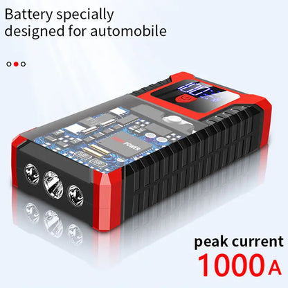 Car Jump Starter 1000A 12V Output Portable Emergency Start-up Charger for Cars Booster Battery Starting Device